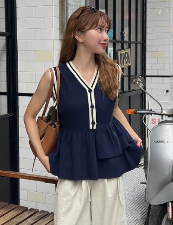 Asymmetric Peplum Vest