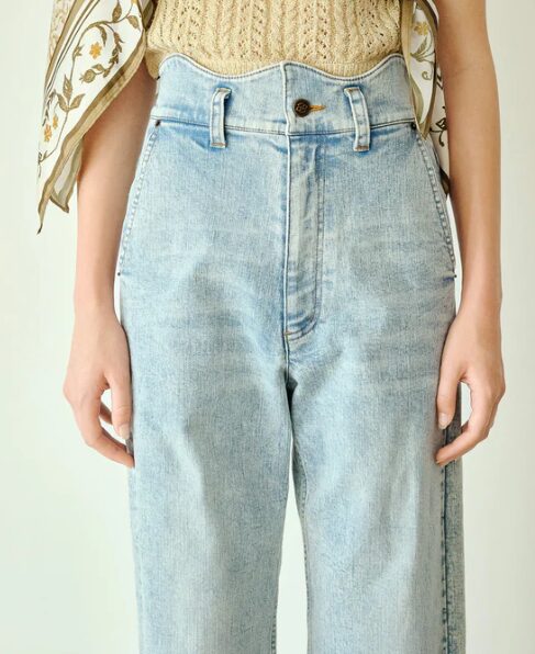 WAVE DESIGN HIGH WAIST DENIM